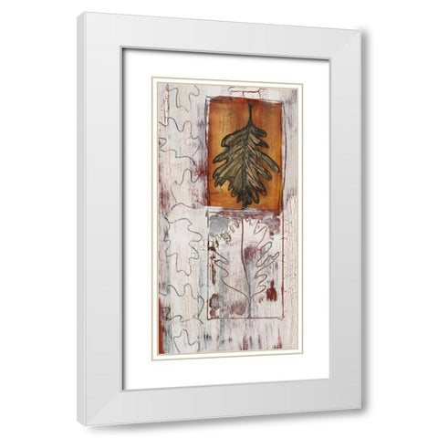 Aspen Gold I White Modern Wood Framed Art Print with Double Matting by Bernsen, Leslie