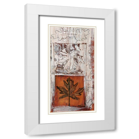 Aspen Gold II White Modern Wood Framed Art Print with Double Matting by Bernsen, Leslie
