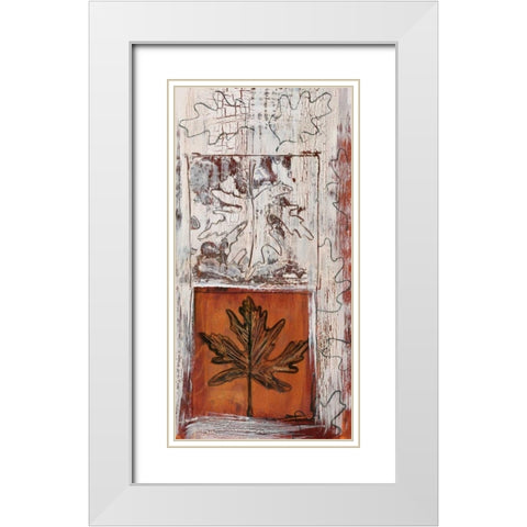 Aspen Gold II White Modern Wood Framed Art Print with Double Matting by Bernsen, Leslie
