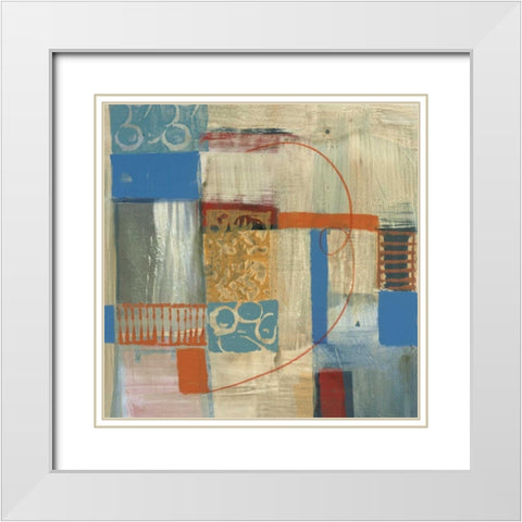 Blue Radiance I White Modern Wood Framed Art Print with Double Matting by Bernsen, Leslie