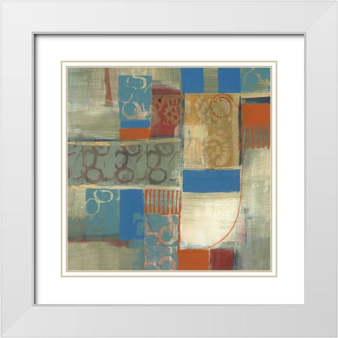 Blue Radiance II White Modern Wood Framed Art Print with Double Matting by Bernsen, Leslie