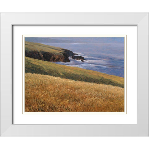 Patrick Head I White Modern Wood Framed Art Print with Double Matting by Lovelace, Kent