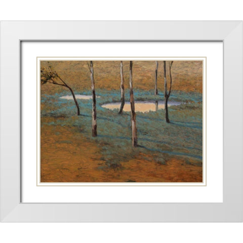 Marais White Modern Wood Framed Art Print with Double Matting by Lovelace, Kent