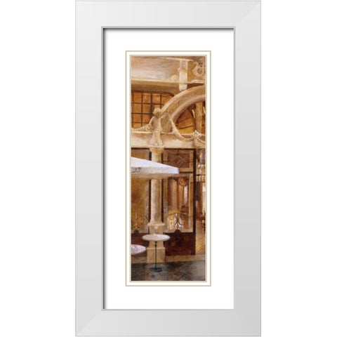 Cafe Majestic I White Modern Wood Framed Art Print with Double Matting by Martin, Noemi