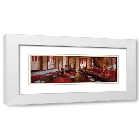 El Floridita White Modern Wood Framed Art Print with Double Matting by Martin, Noemi