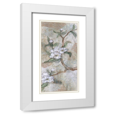 Garden Dancers II White Modern Wood Framed Art Print with Double Matting by Nocito, James