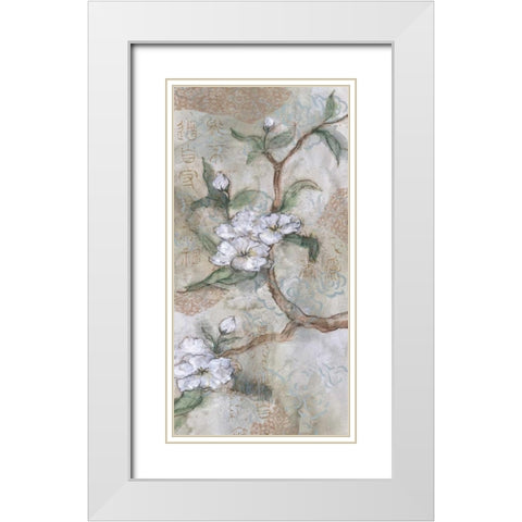 Garden Dancers II White Modern Wood Framed Art Print with Double Matting by Nocito, James
