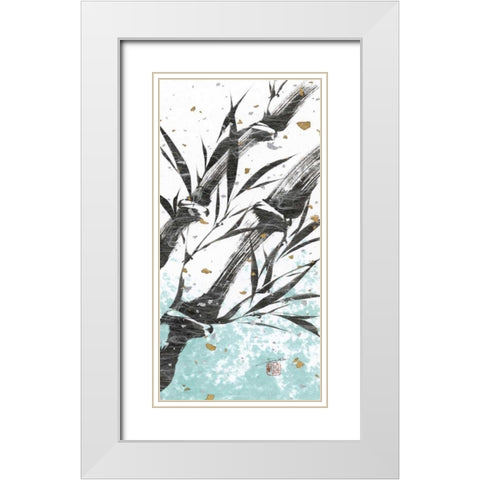 Kyotos Garden I White Modern Wood Framed Art Print with Double Matting by Sugita, Katsumi