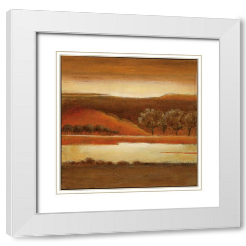 Mountain Valley I White Modern Wood Framed Art Print with Double Matting by Salemink-Roos, Ursula