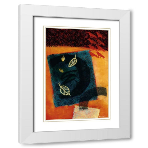 The Crows Debate White Modern Wood Framed Art Print with Double Matting by Willson, Valerie