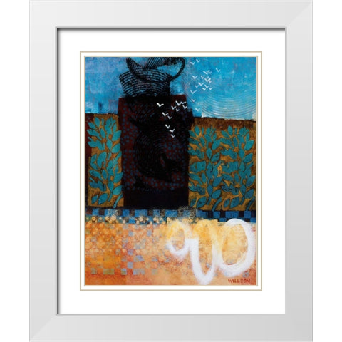 Midsummer Morning White Modern Wood Framed Art Print with Double Matting by Willson, Valerie