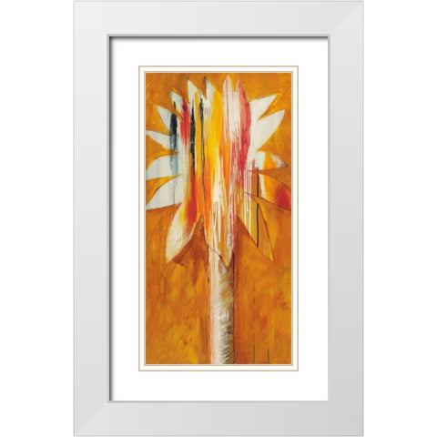 Palm I White Modern Wood Framed Art Print with Double Matting by Bredvik, Brenda K.
