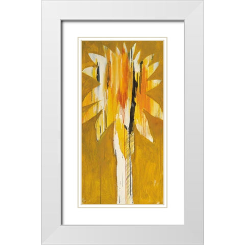 Palm II White Modern Wood Framed Art Print with Double Matting by Bredvik, Brenda K.
