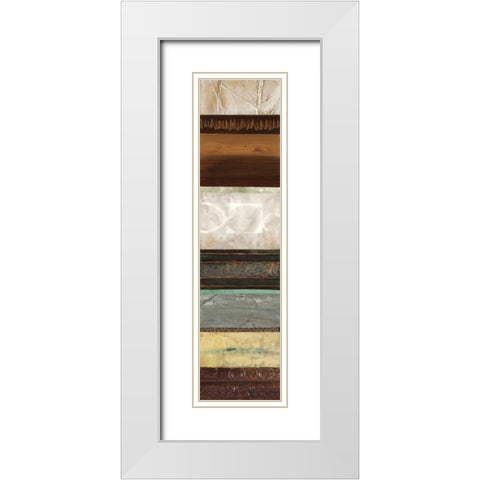 Earthware I White Modern Wood Framed Art Print with Double Matting by Fields, Laurie
