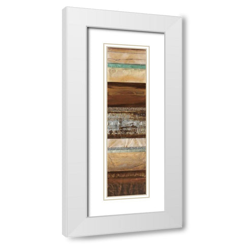 Earthware II White Modern Wood Framed Art Print with Double Matting by Fields, Laurie