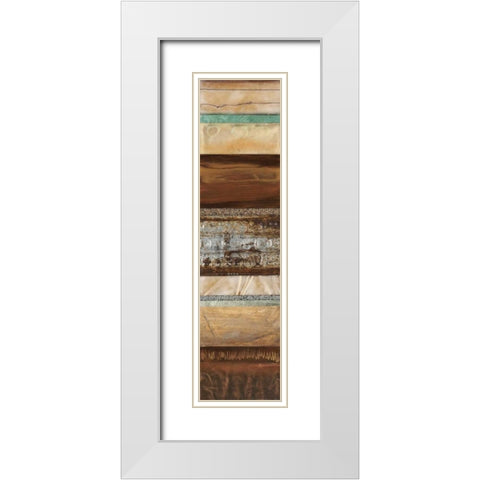 Earthware II White Modern Wood Framed Art Print with Double Matting by Fields, Laurie