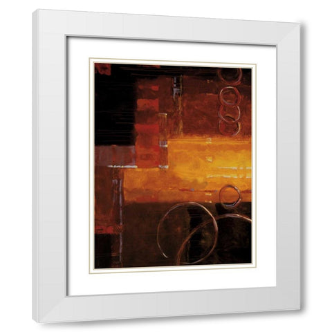 Bennett White Modern Wood Framed Art Print with Double Matting by Hager, Geoff