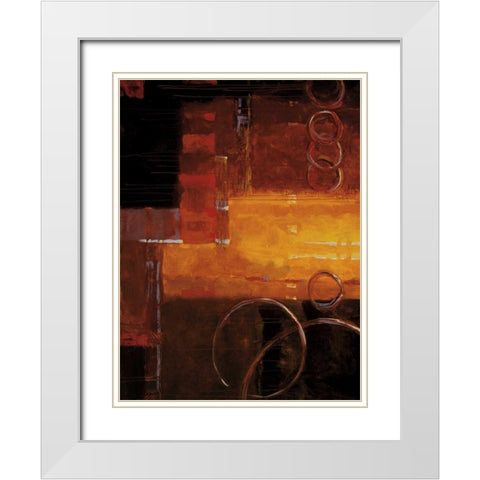 Bennett White Modern Wood Framed Art Print with Double Matting by Hager, Geoff