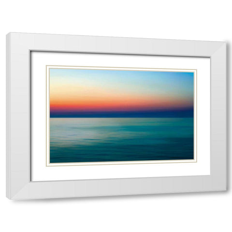 Quiet Waters I White Modern Wood Framed Art Print with Double Matting by Rehner, John