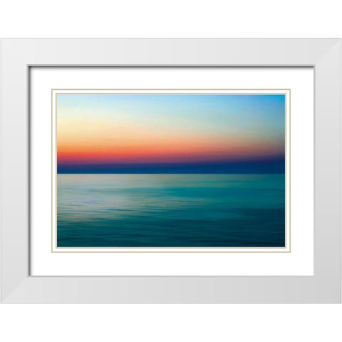 Quiet Waters I White Modern Wood Framed Art Print with Double Matting by Rehner, John