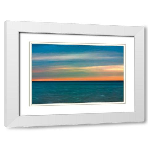Quiet Waters II White Modern Wood Framed Art Print with Double Matting by Rehner, John