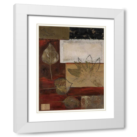 Burlap and Gold I White Modern Wood Framed Art Print with Double Matting by Tunick, Connie