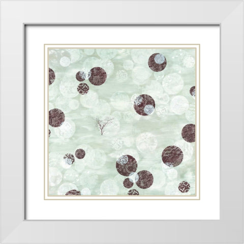 Flutterby I White Modern Wood Framed Art Print with Double Matting by Wood, Arleigh