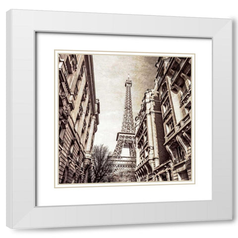 Looking Up White Modern Wood Framed Art Print with Double Matting by Frank, Assaf