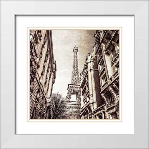 Looking Up White Modern Wood Framed Art Print with Double Matting by Frank, Assaf
