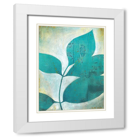 Foliation I White Modern Wood Framed Art Print with Double Matting by D Aguiar, Stacy