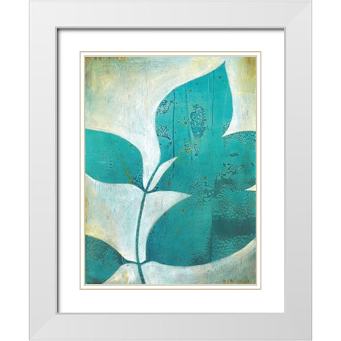 Foliation I White Modern Wood Framed Art Print with Double Matting by D Aguiar, Stacy