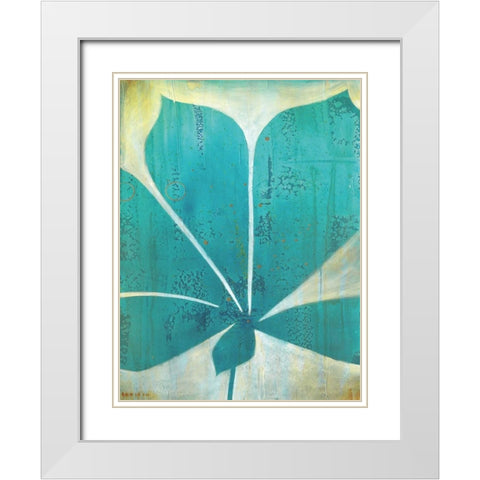 Foliation II White Modern Wood Framed Art Print with Double Matting by D Aguiar, Stacy
