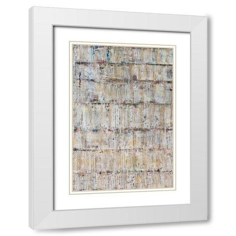 Layers of Light White Modern Wood Framed Art Print with Double Matting by Gutierrez, Hilario