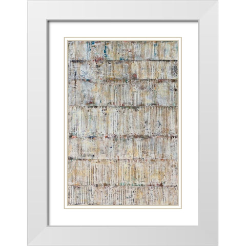 Layers of Light White Modern Wood Framed Art Print with Double Matting by Gutierrez, Hilario