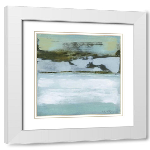 Oceans Edge White Modern Wood Framed Art Print with Double Matting by McAlpine, Heather
