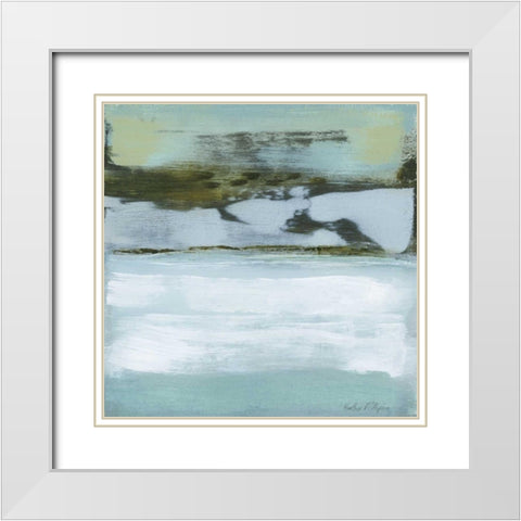 Oceans Edge White Modern Wood Framed Art Print with Double Matting by McAlpine, Heather