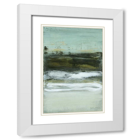 Coastline I White Modern Wood Framed Art Print with Double Matting by McAlpine, Heather