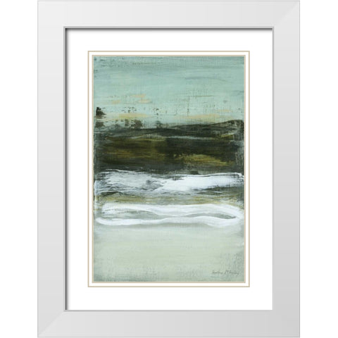 Coastline I White Modern Wood Framed Art Print with Double Matting by McAlpine, Heather