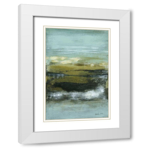 Coastline II White Modern Wood Framed Art Print with Double Matting by McAlpine, Heather