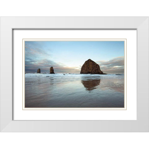 Perfect Calm White Modern Wood Framed Art Print with Double Matting by Pahl, Janel