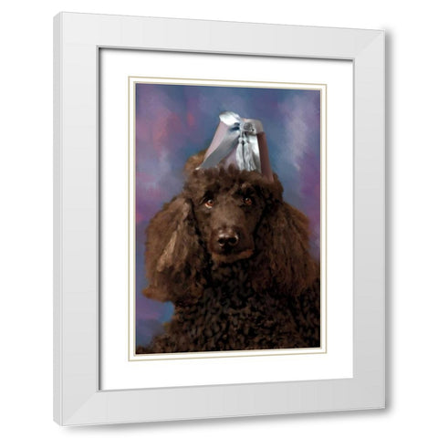 Lady Pood White Modern Wood Framed Art Print with Double Matting by Pahl, Janel