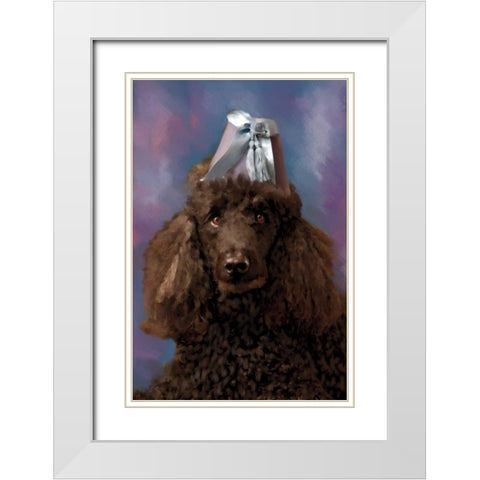 Lady Pood White Modern Wood Framed Art Print with Double Matting by Pahl, Janel