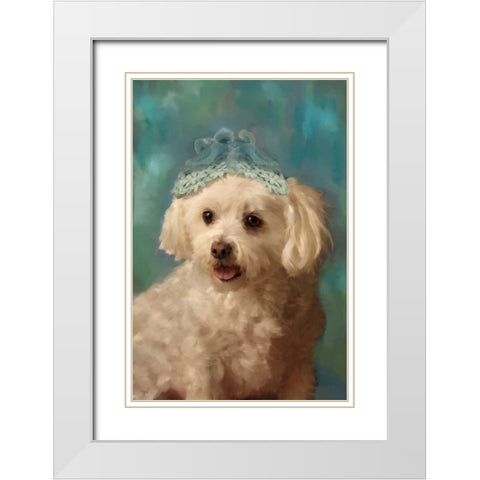 Miss. Foo Foo White Modern Wood Framed Art Print with Double Matting by Pahl, Janel