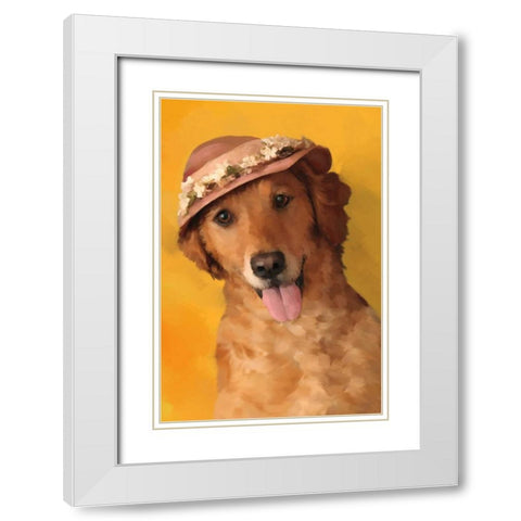 Mrs. Golden White Modern Wood Framed Art Print with Double Matting by Pahl, Janel