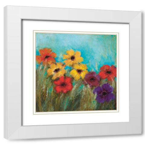 HAPPY TOO White Modern Wood Framed Art Print with Double Matting by Pasion, Wani