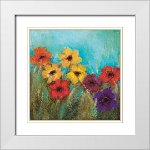 HAPPY TOO White Modern Wood Framed Art Print with Double Matting by Pasion, Wani