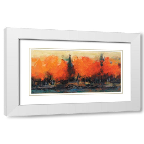 Interaction White Modern Wood Framed Art Print with Double Matting by Shire, Martin
