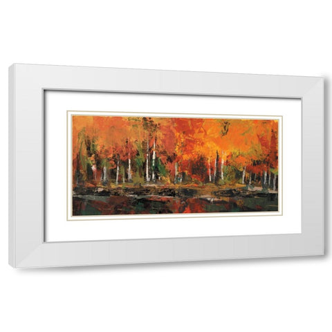Shore Section White Modern Wood Framed Art Print with Double Matting by Shire, Martin