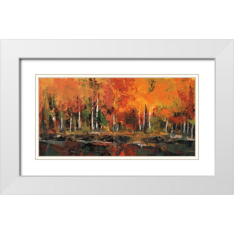 Shore Section White Modern Wood Framed Art Print with Double Matting by Shire, Martin