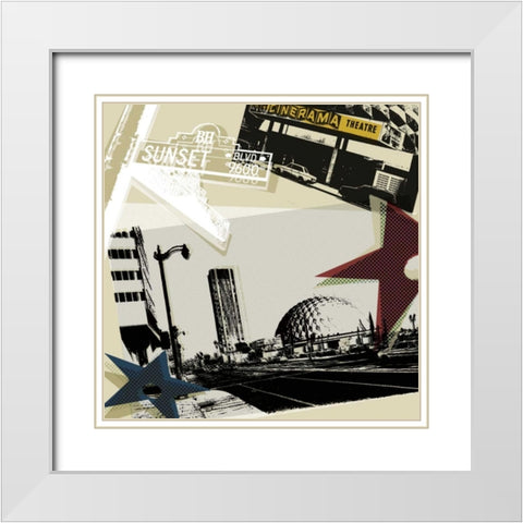 Hollywood Blvd. I White Modern Wood Framed Art Print with Double Matting by Venter, Tandi